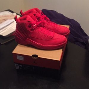 Brand new never had foot n them retro gym red 12s
